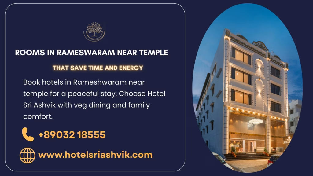 Rooms in Rameswaram near temple with clean comfort, peaceful stay, and family-friendly rooms at Hotel Sri Ashvik.
