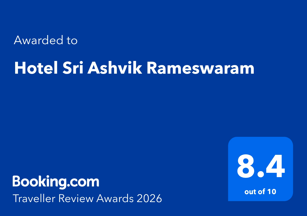 Booking.com Traveller Review Awards 2026 - Hotel Sri Ashvik Rameswaram
